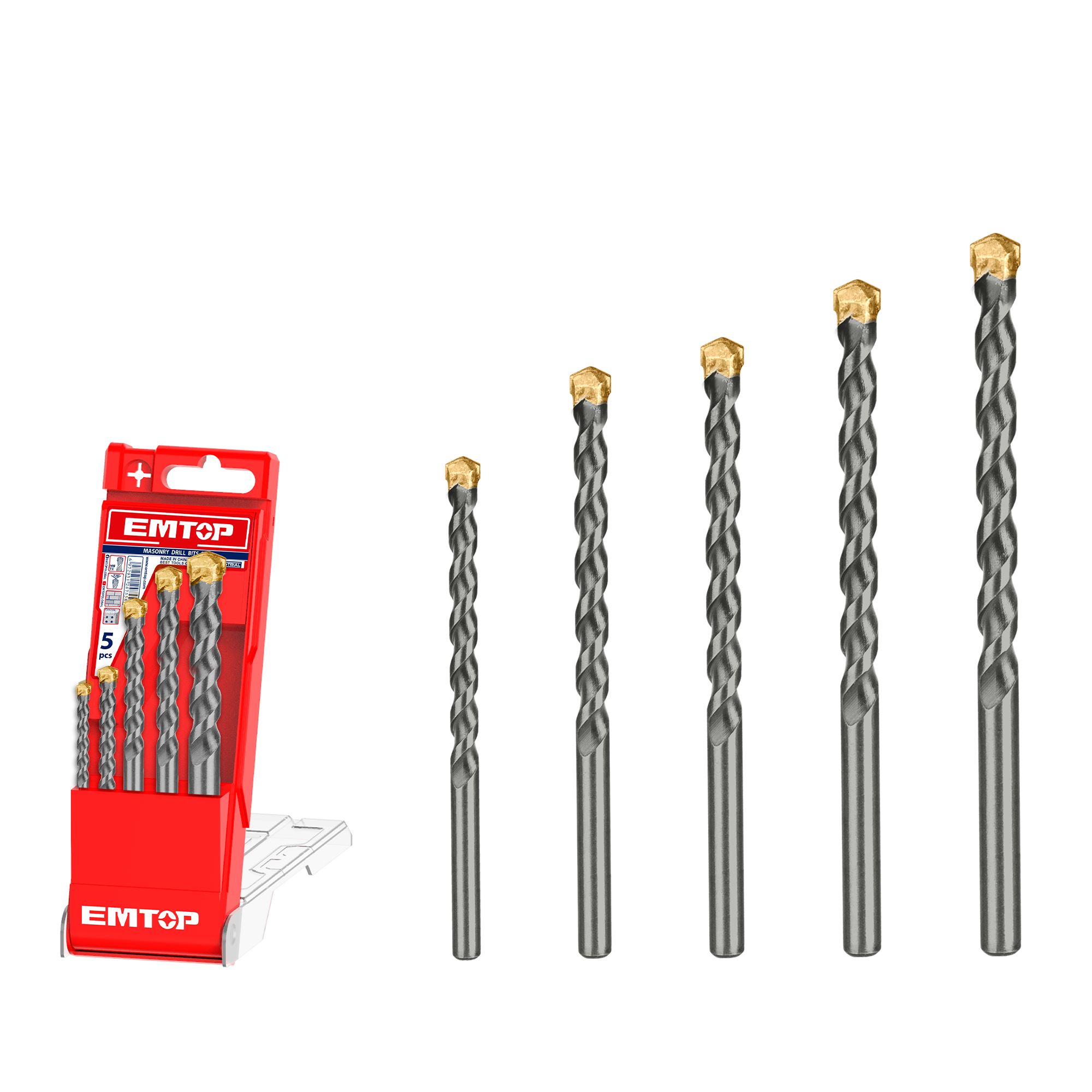 Набор сверл по камню EMTOP ECDB13051 5 шт. Набор сверл по камню EMTOP ECDB13051 5 шт.