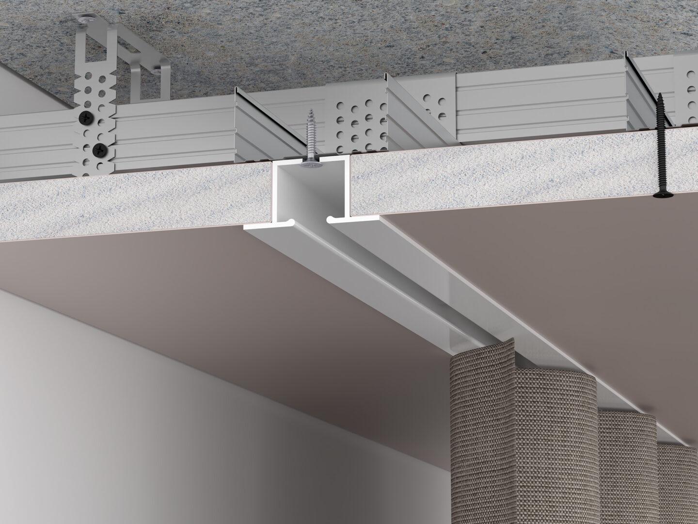 Карниз для скрытого монтажа EURO CONCEPT профиль KS ZERO с фурнитурой 2,0 м Черный - фото 5