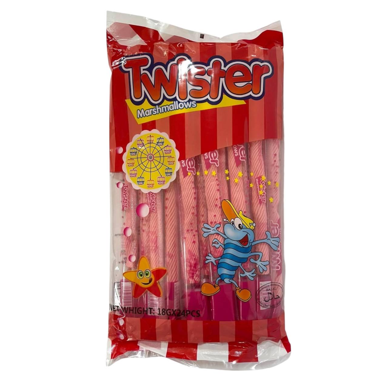 Маршмеллоу Twister Косичка 24 шт. 20 г Червоний (00000006634)