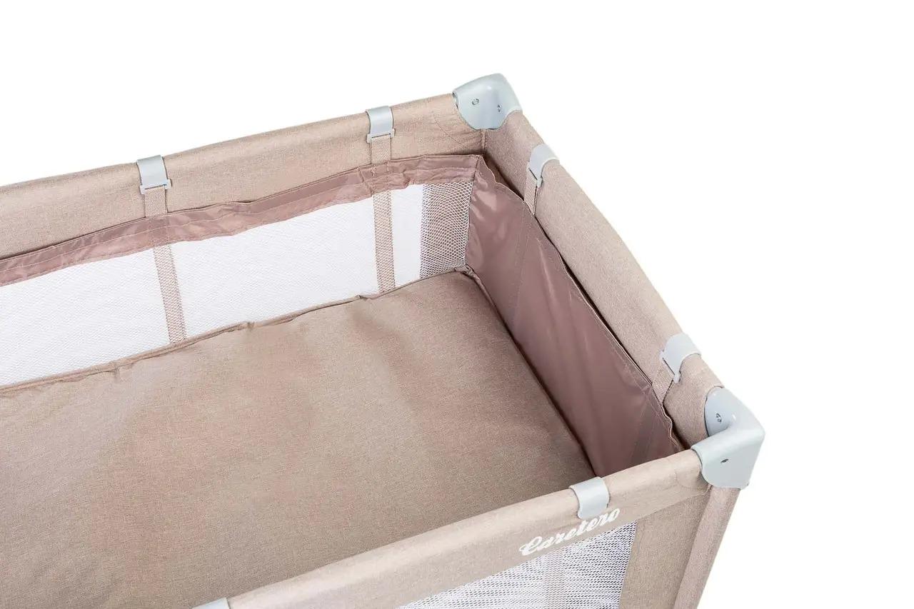 Дитяче ліжко манеж Caretero Basic Plus 122х66х76 см Бежевий + сумка (159308) - фото 4