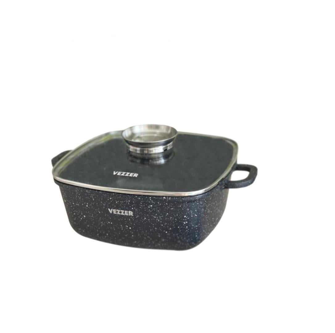 Кастрюля с крышкой Vezzer квадратная антипригарное покрытие 2,5 л