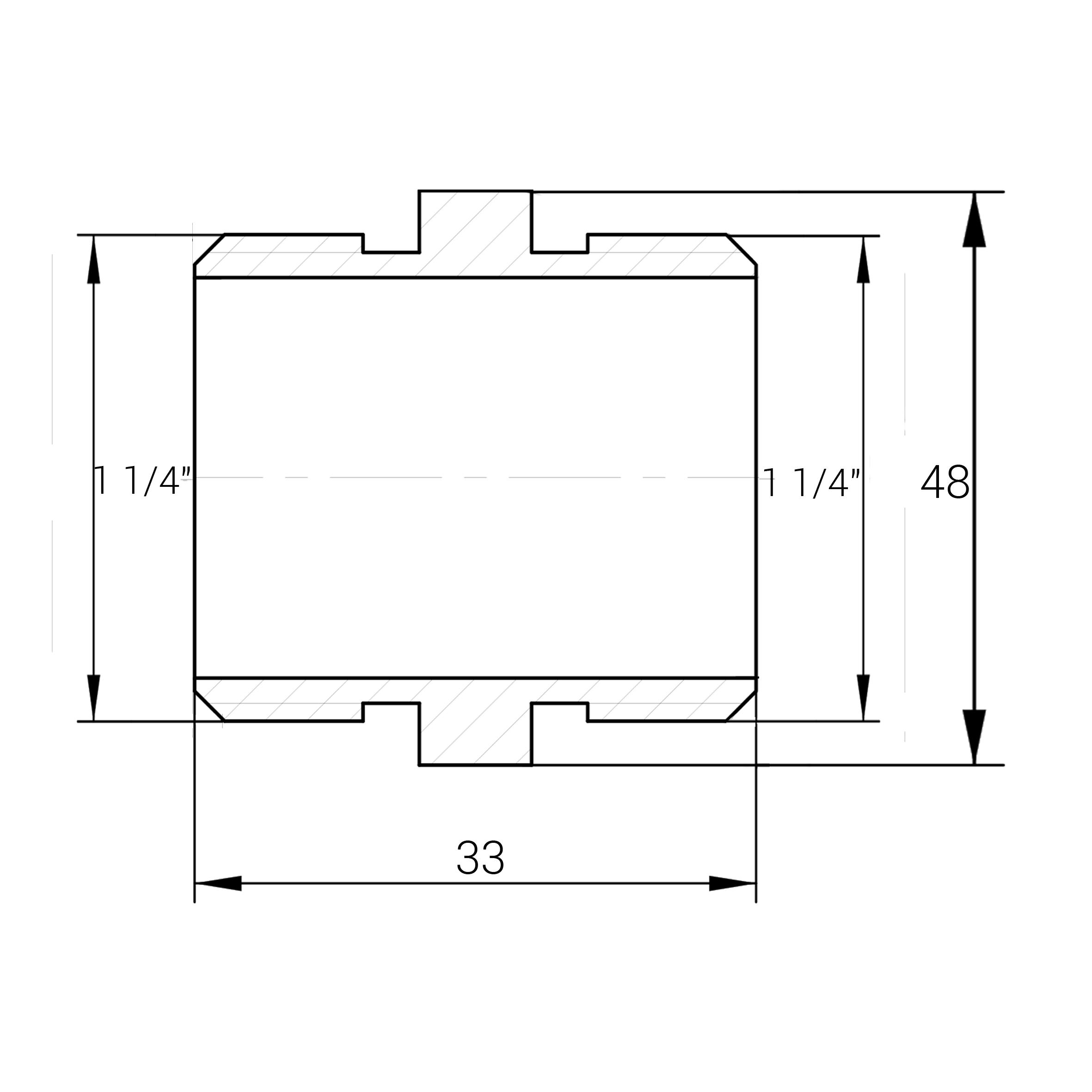 Ниппель VA 000025093 никель наружная-наружная 1 1/4" (156982) - фото 4