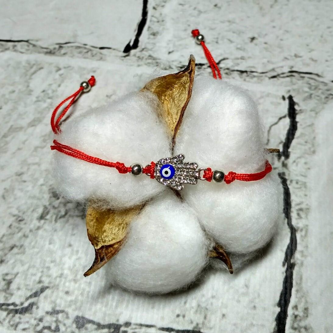 Браслет с красной нитью Хзмса Рука Фатимы (3-38-18-13) Браслет с красной нитью Хзмса Рука Фатимы (3-38-18-13)