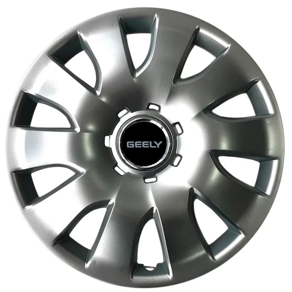 Колпаки SJS 425 с логотипом Geely R16 4 шт. Серебристый (2789080334)