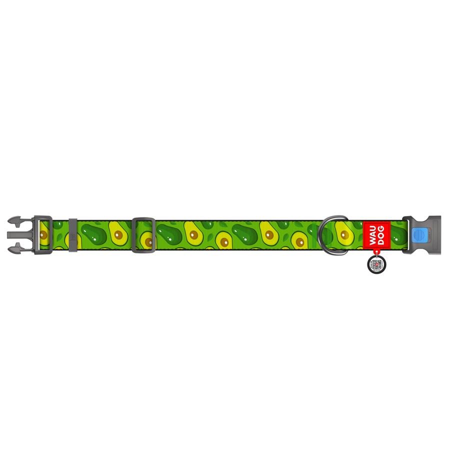 Ошейник для собак с QR-паспортом Waudog Nylon Авокадо пластиковый фастекс XXL 35 мм 46-70 см Green (284-0048) - фото 2 Ошейник для собак с QR-паспортом Waudog Nylon Авокадо пластиковый фастекс XXL 35 мм 46-70 см Green (284-0048) - фото 2