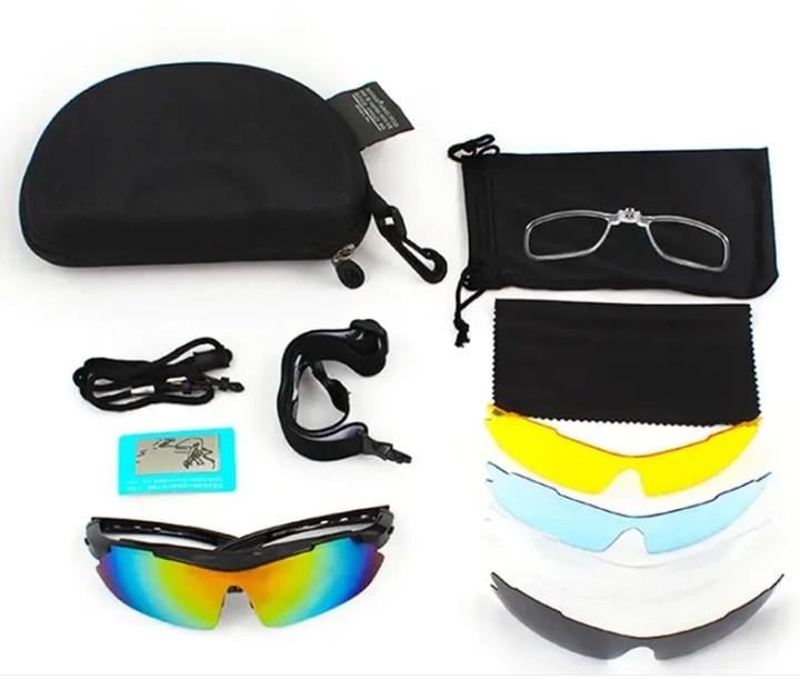 Очки военные 5 линз со вставкой под диоптрии Oakley Polarization _ shr (27110844)