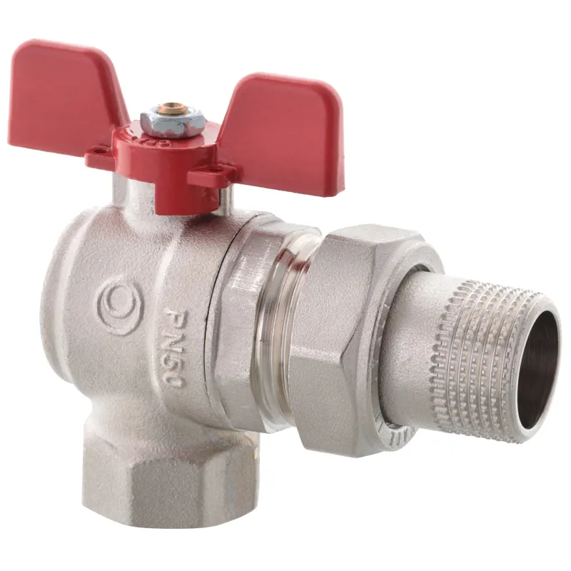 Кран шаровой Roho R106-075 с американкой угловой 3/4" (RO0090)