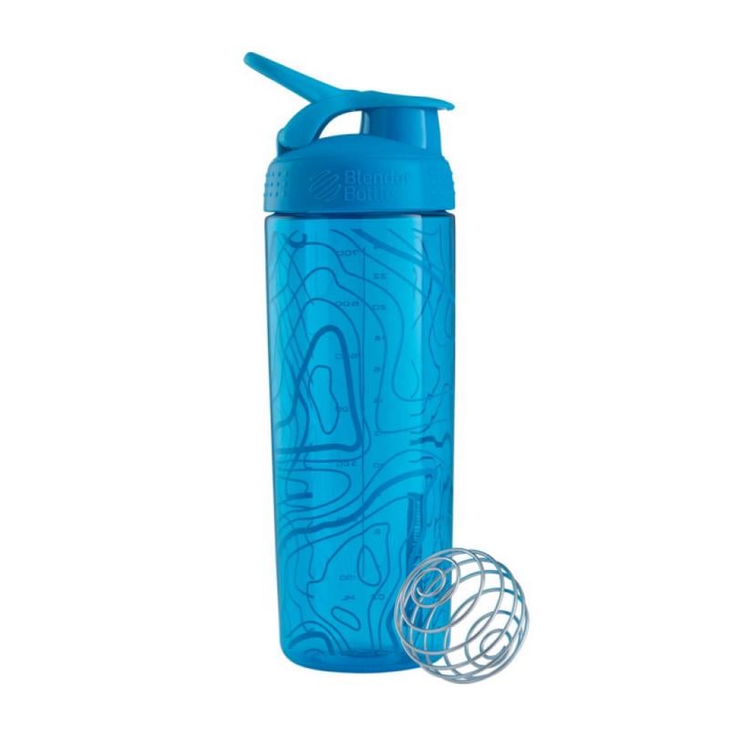 Шейкер вузький Blender Bottle SportMixer Sleek 820 мл Бірюзовий