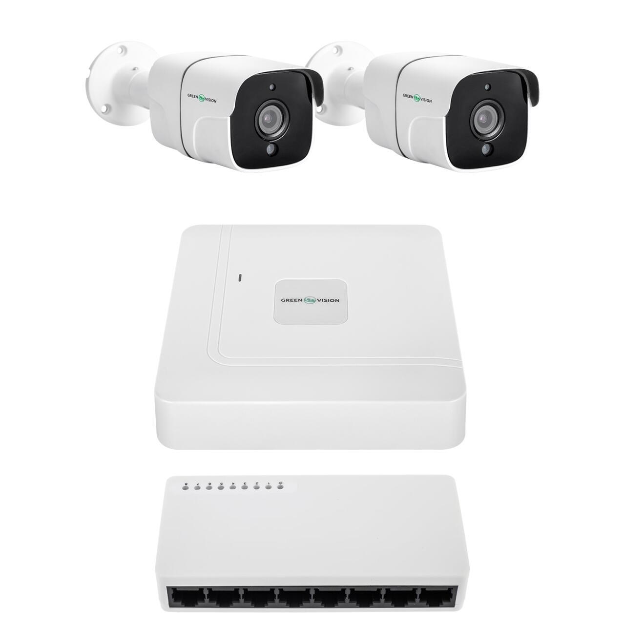 Комплект видеонаблюдения на 2 камеры (GV-IP-K-W97/2 4MP)