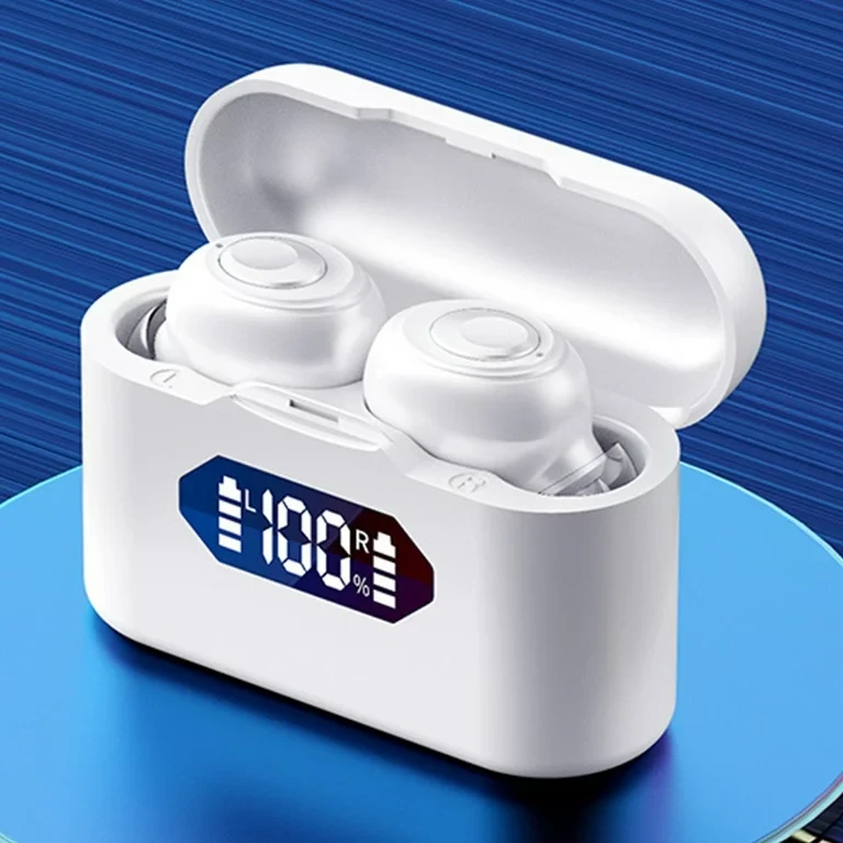 Навушники бездротові Bluetooth із зарядним кейсом та індикатором заряду Білий (X37) - фото 3 Навушники бездротові Bluetooth із зарядним кейсом та індикатором заряду Білий (X37) - фото 3