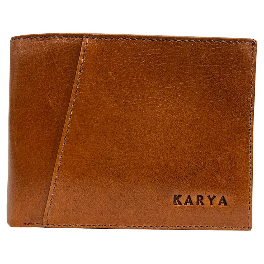 Портмоне мужское Karya 0416-616 из натуральной кожи Коньячный (2542860284)