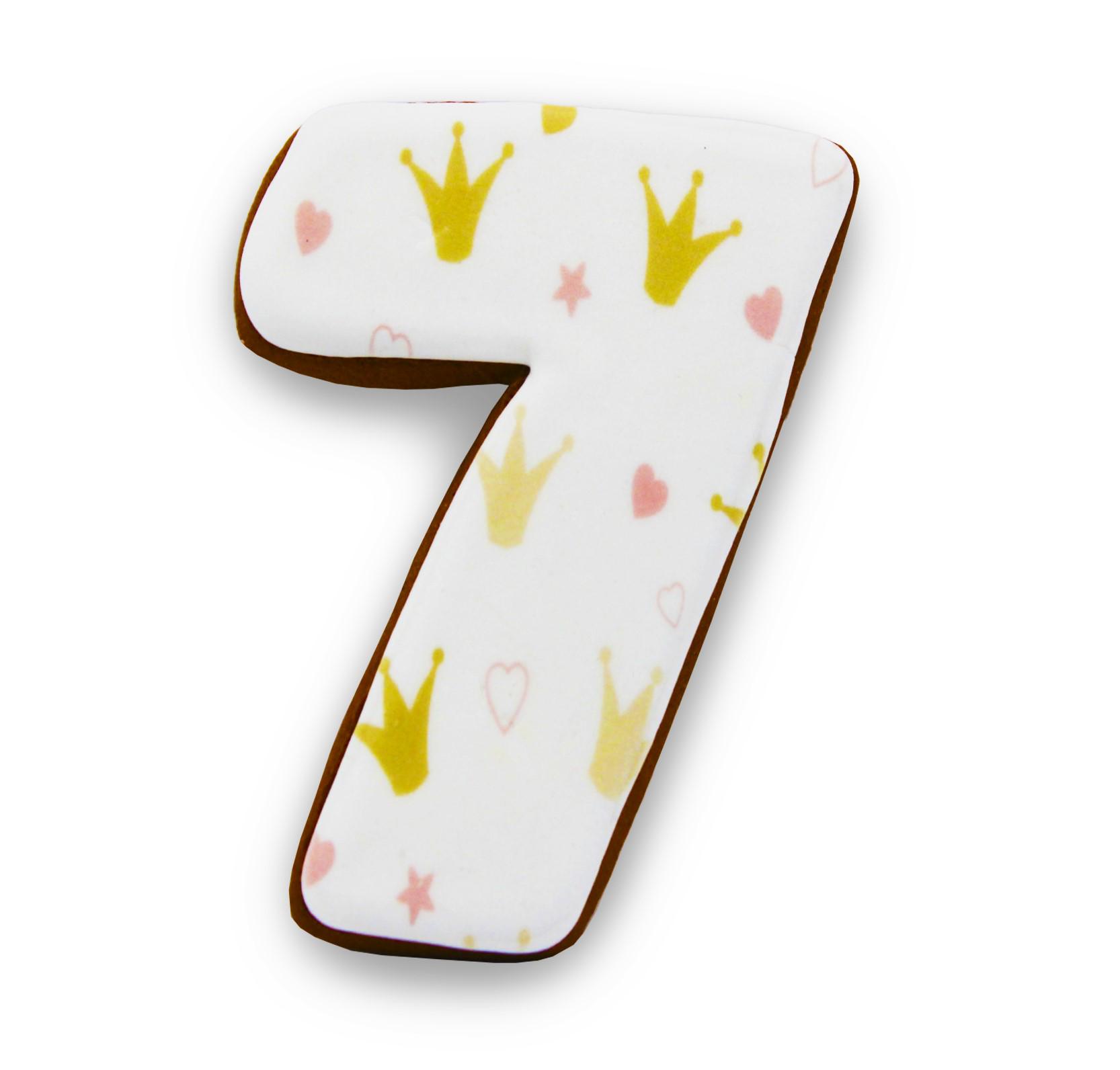 Пряник цифра Крафт печиво 7 топер на торт 10 см 35 г