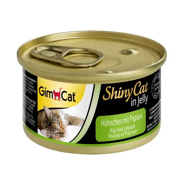 Вологий корм для котів GimCat Shiny Cat курка та папайя 70 г (G-412948/413587)