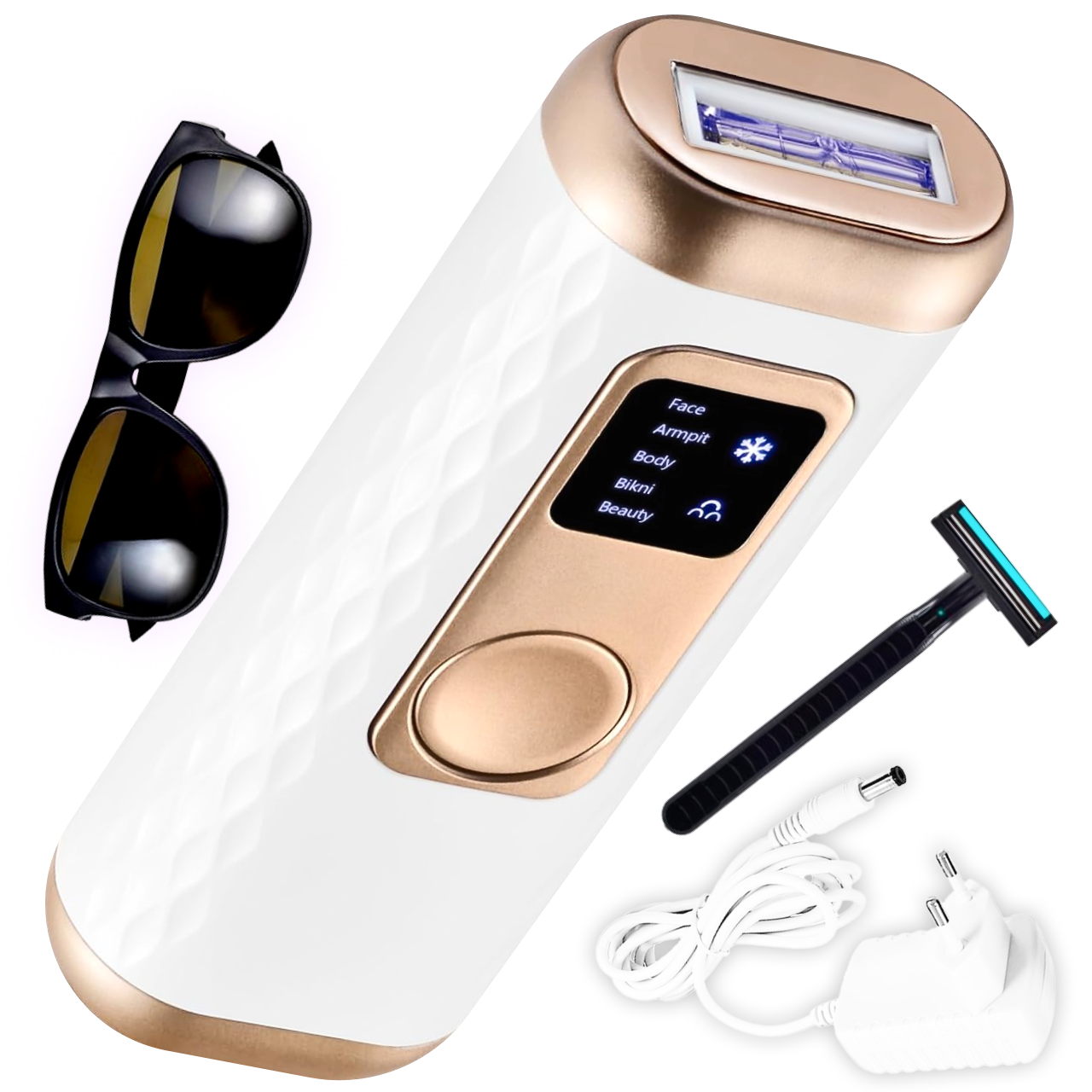 Фотоэпилятор женский лазерный с функцией охлаждения компактный 5 уровней интенсивности (5382947160503)