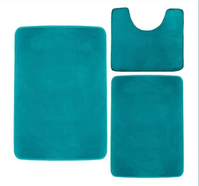 Набор ковриков в ванную и туалет Smooth Premium Memory Foam 3в1 80х50/60х40/60х50 см Зеленый (NKMaxSmooth0007) - фото 5