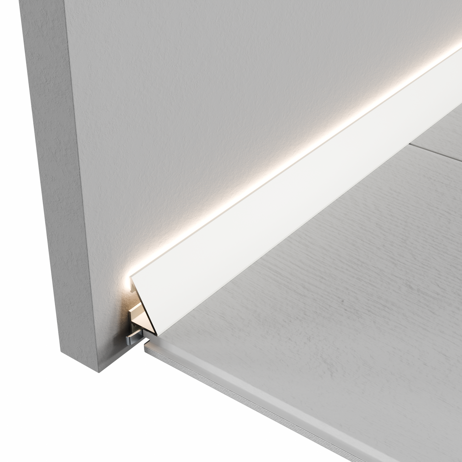 Микроплинтус алюминиевый Thinline SVM-302W 25x2600 мм Белый (25470410) - фото 4