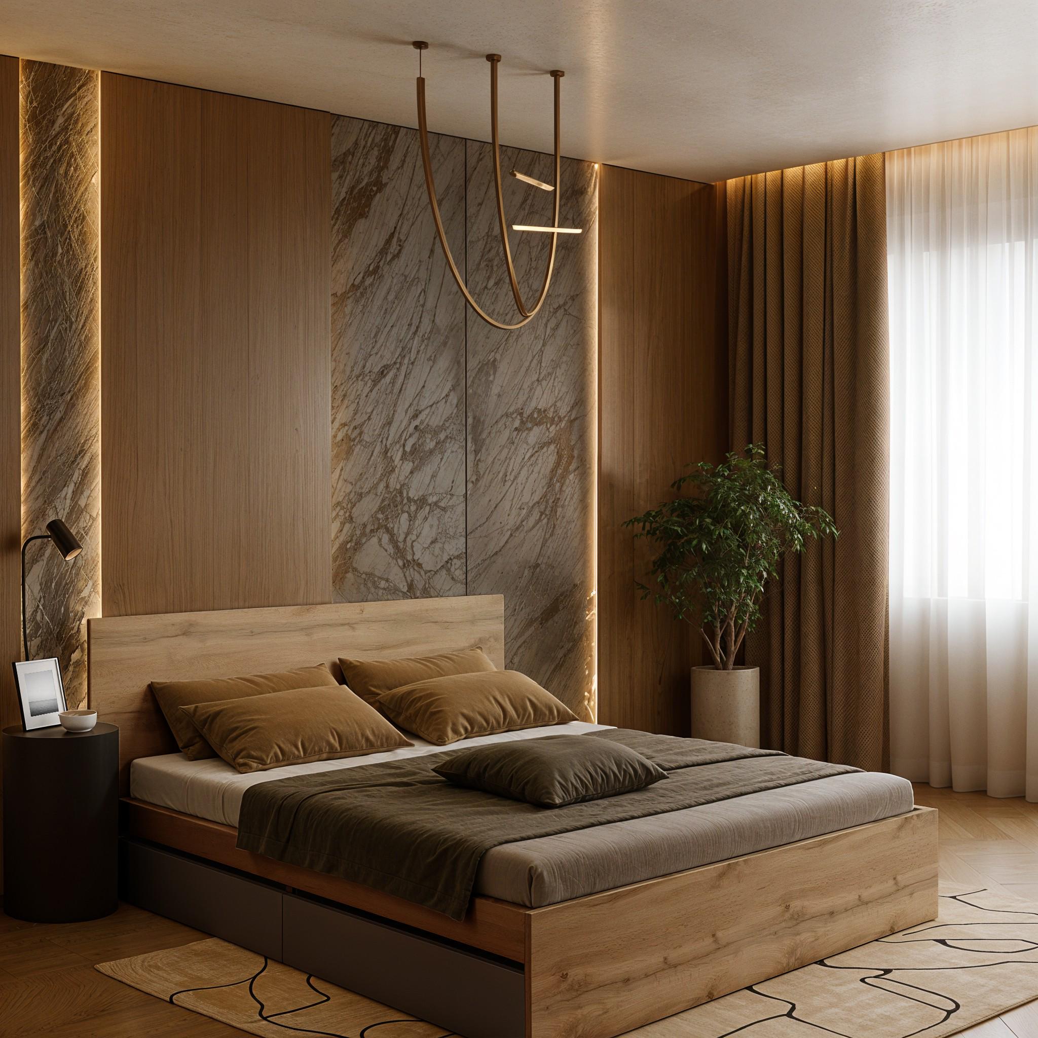 Кровать двуспальная Комо 2040х1650х1000 мм Дуб Аппалачи/Антрацит