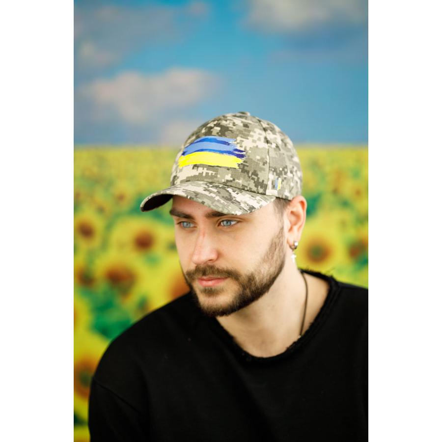 Бейсболка Braxton 1501 мужская с флагом Украины L р. 57-58 Пиксель
