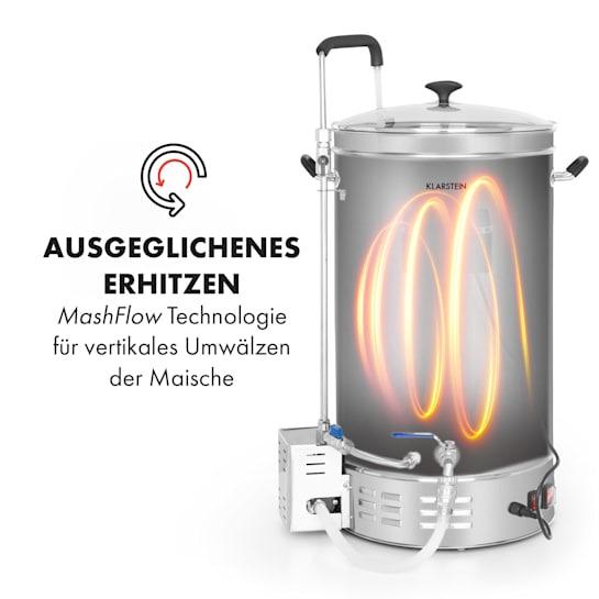 Пивоварня KLARSTEIN Brauheld Pro Mash 45Л 30-100°C Сріблястий (10034588) - фото 4