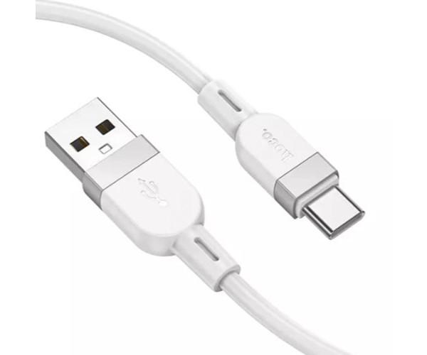Кабель Hoco X109 Silicone USB to Type-C 3A White