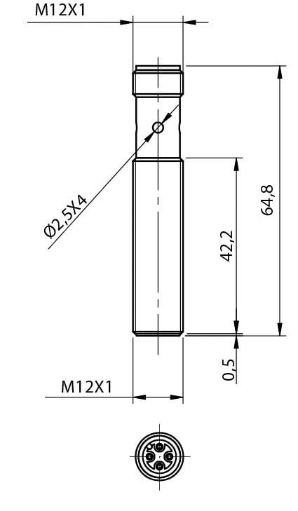 Индуктивный датчик M.D. Micro Detectors S.p.A. M12 Sn=4 мм NO/PNP разъем M12 (AM1/AP-3H) - фото 2