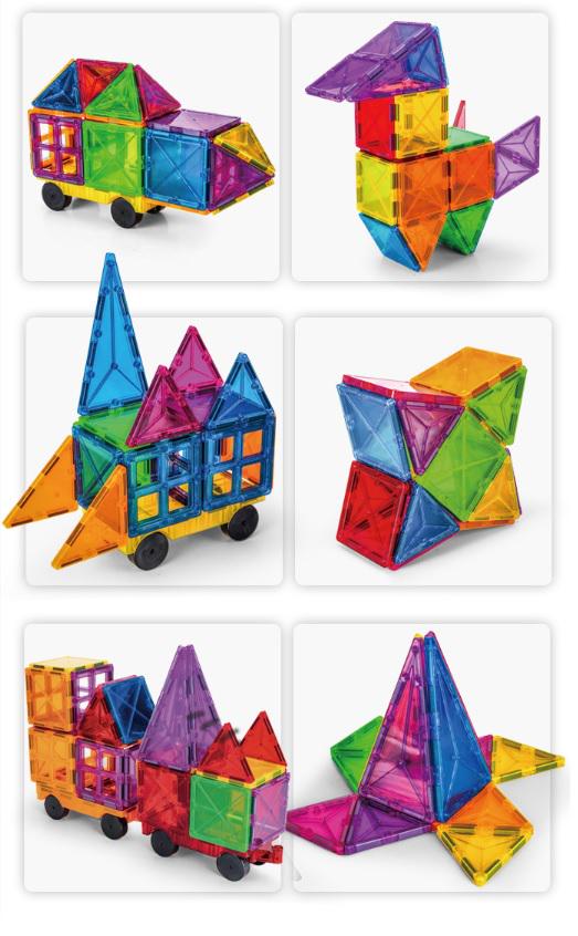 Конструктор магнітний Magnetic для дітей 60 деталей (23419137) - фото 3 Конструктор магнітний Magnetic для дітей 60 деталей (23419137) - фото 3