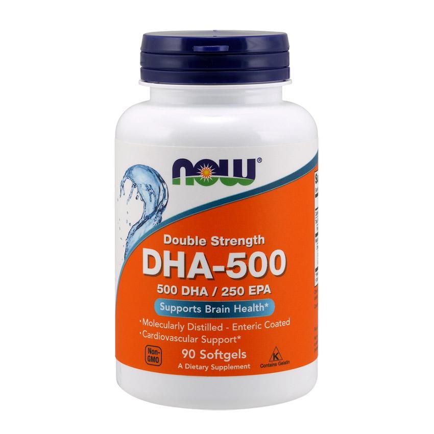 Жир рыбий NOW DHA 500 mg 90 softgels