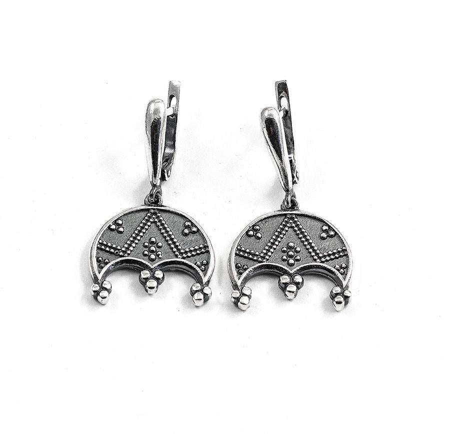 Серьги Maxi Silver 9490 Оберег Лунница (89490)