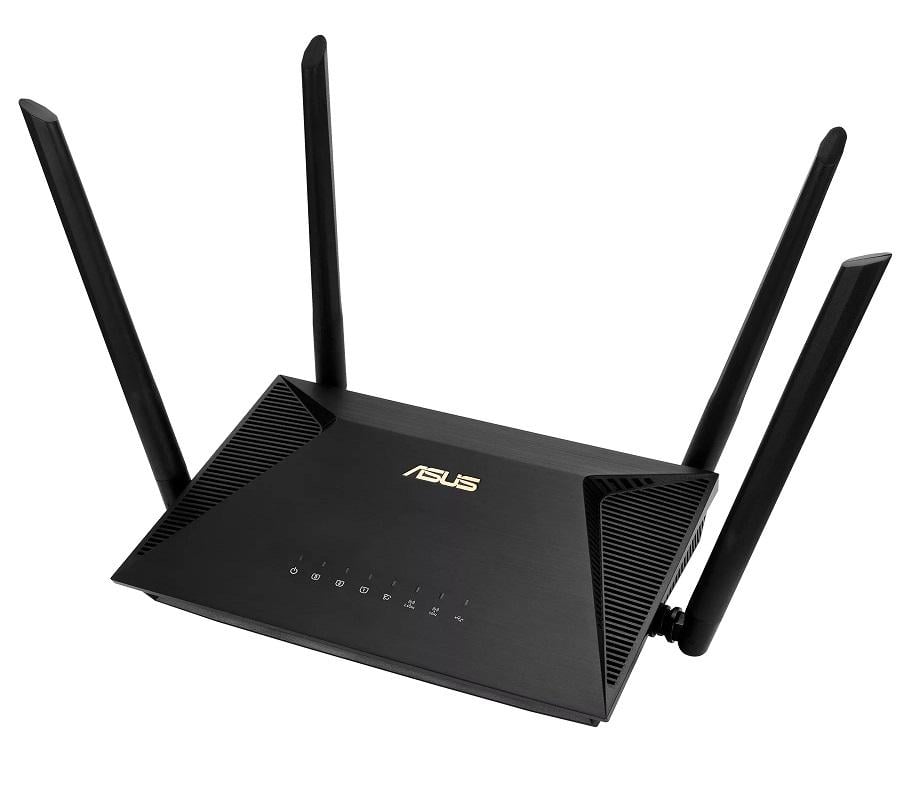 Роутер Asus RT-AX1800U Wi-Fi 6 2,4 GHz до 574 MB/s/5 GHz до 1201 MB/s 3xGLan 1xGWan 1xUSB2.0 4 внешних антенн Black