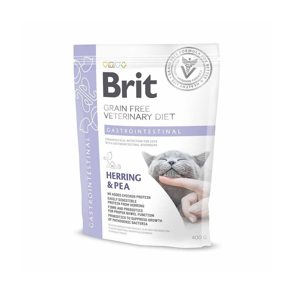 Сухий корм для котів при захворюваннях ШКТ Brit Veterinary Diet Gastrointestinal 400 г (170964/528431) - фото 1 Сухий корм для котів при захворюваннях ШКТ Brit Veterinary Diet Gastrointestinal 400 г (170964/528431) - фото 1