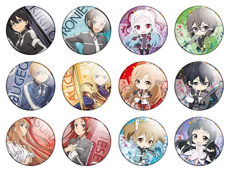 Набор значков Аниме Sword Art Online 12 шт. (NZN00285)