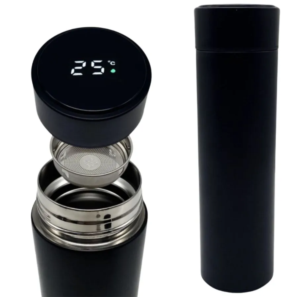 Термос з індикатором температури 0,5 л Чорний (7400/2) - фото 7