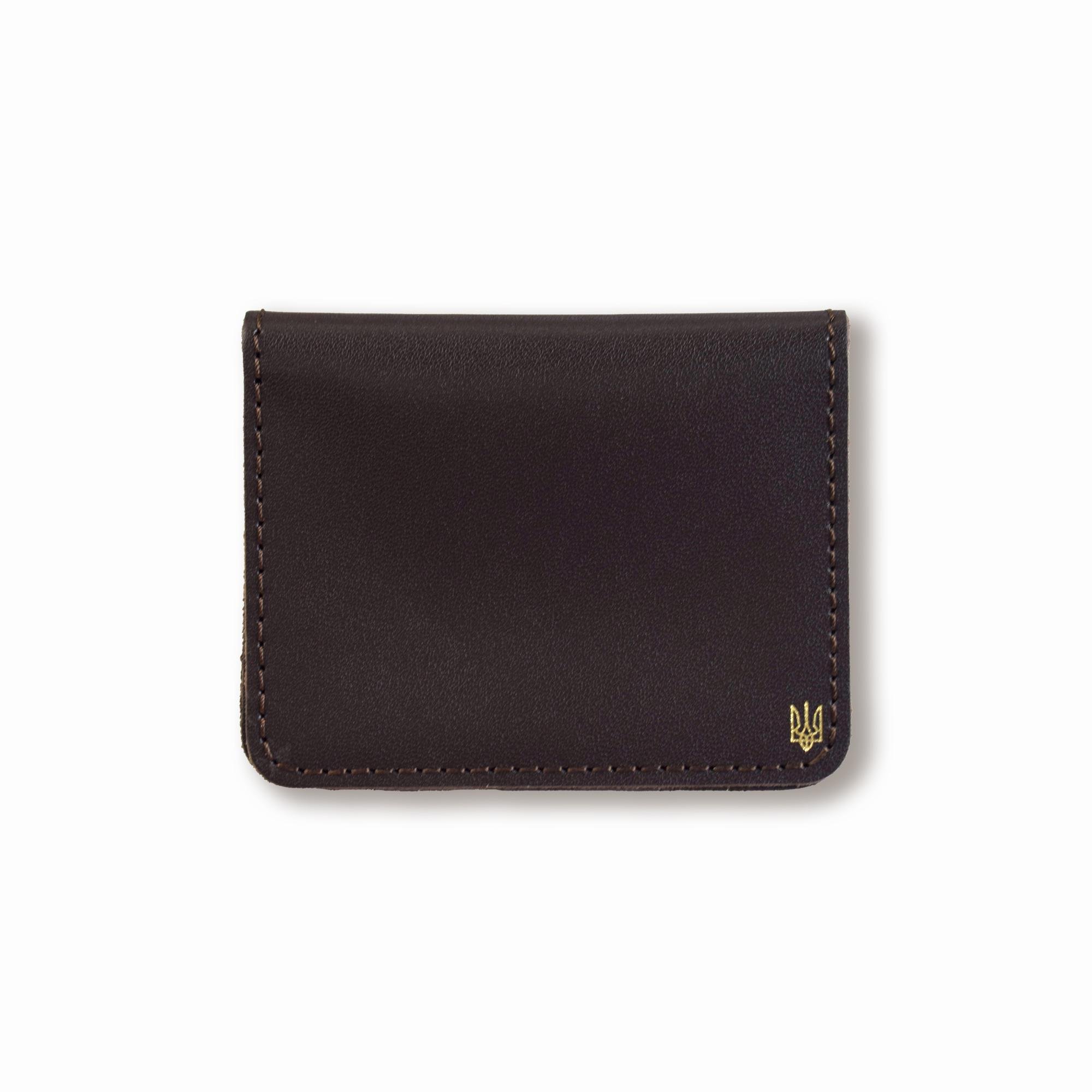 Обложка для карточек с маленьким гербом Темно-коричневый