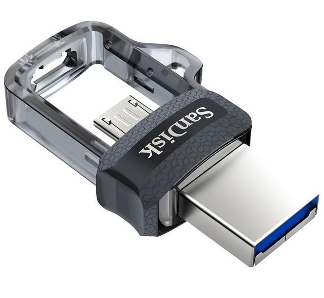 Флешка SanDisk USB 3.0 Ultra Dual Drive OTG M3.0 256 Гб Black (534937)