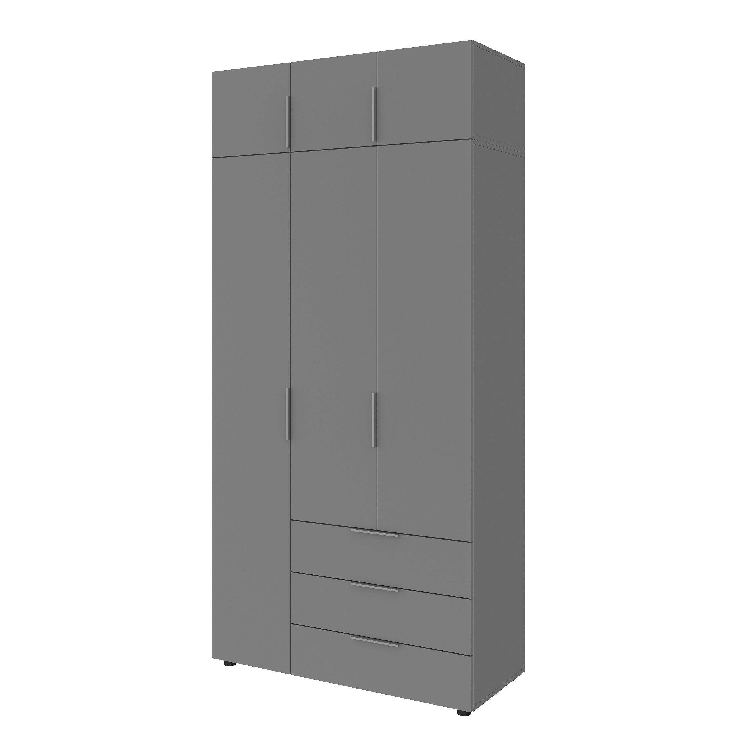 Шафа зі штангою та шухлядами Versale 3 Antr 1154x500x2400 мм Графіт - фото 1 Шафа зі штангою та шухлядами Versale 3 Antr 1154x500x2400 мм Графіт - фото 1