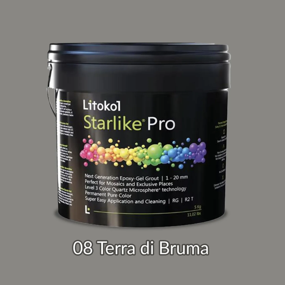 Фуга эпоксиднаяя гелевая затирочная Litokol Starlike Pro 2,5 кг 08 Terra di Bruma (STPROTBR02.5)
