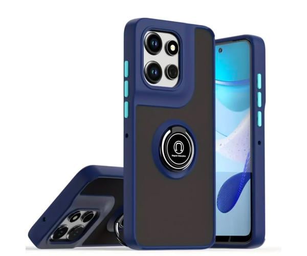 Чехол - накладка TPU Color Matte Ring для Motorola Edge 50 Синий