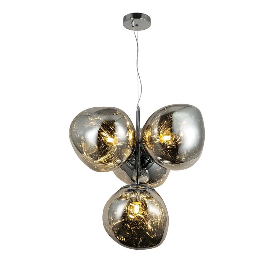 Люстра подвесная 793CH01-4 CH 280 E27 с 4 необычными плафонами Хром - фото 4 Люстра подвесная 793CH01-4 CH 280 E27 с 4 необычными плафонами Хром - фото 4