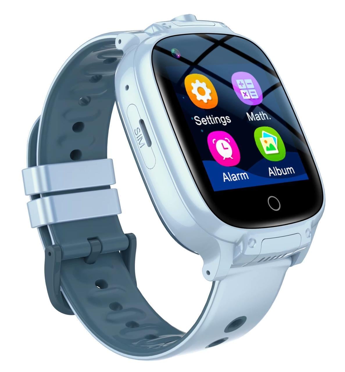 Смарт-часы детские Lemfo D63 SIM/GPS/двойной HD камерой/прослушка Голубой (36244682)