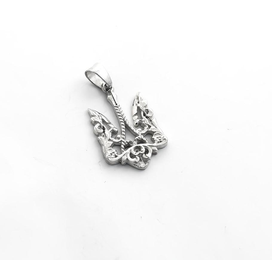 Подвеска Maxi Silver 5916 Тризуб Украины узорчатый (85916)