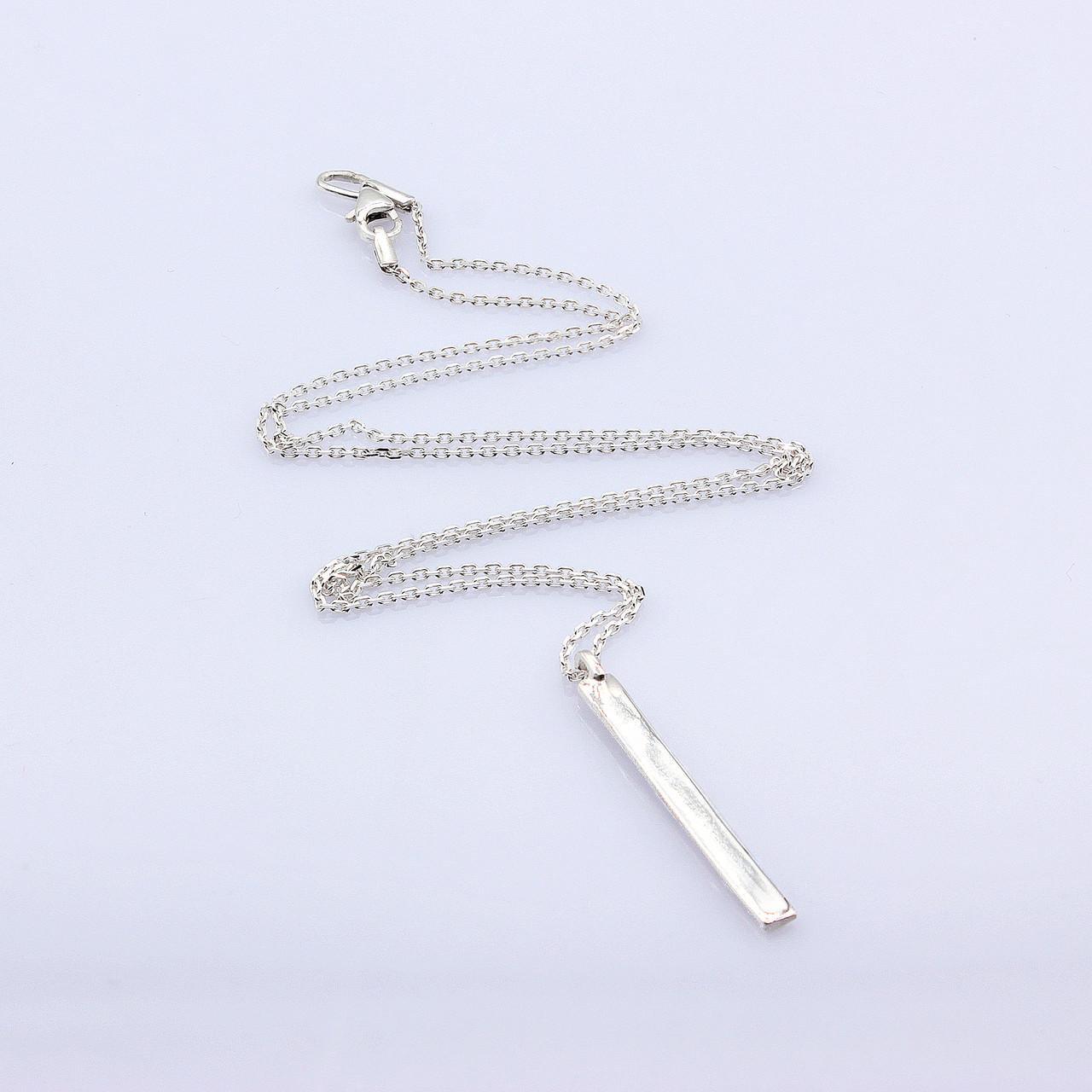 Серебряное колье Палочка