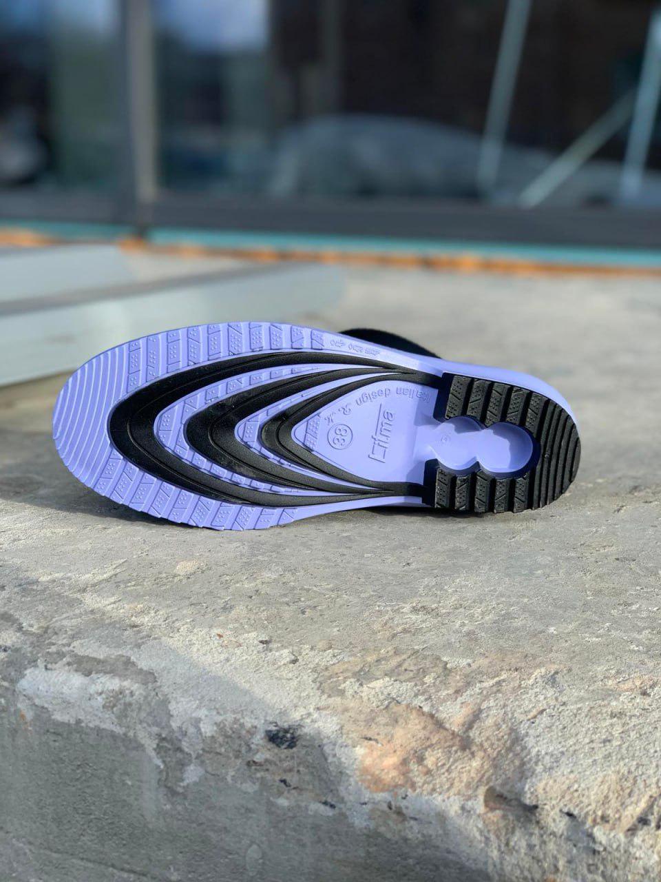 Сапоги женские резиновые р. 41 Черный/Бирюзовый (27861464) - фото 4