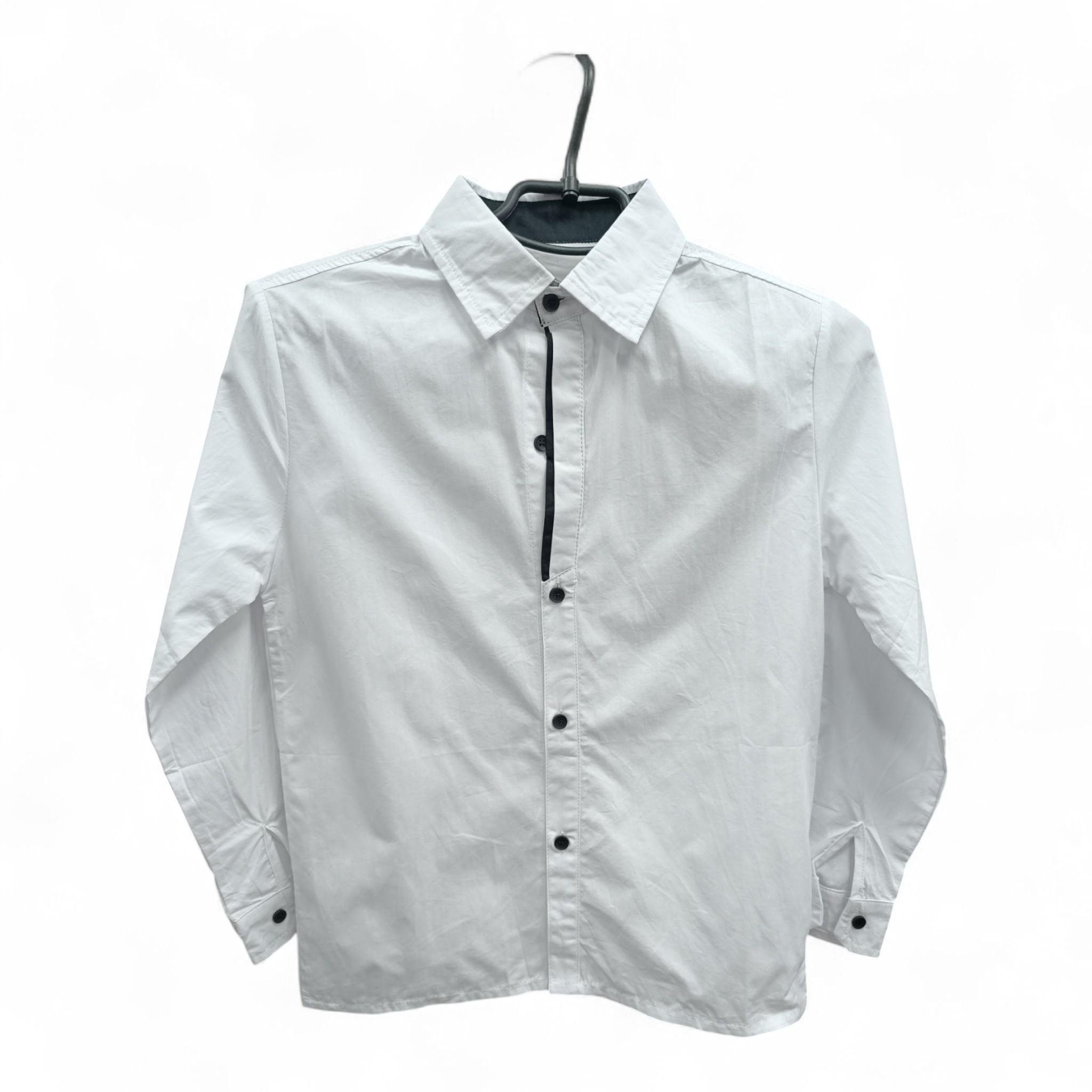 Рубашка детская для мальчика Kids C1822 с длинным рукавом 134 см White (B_C1822White/134)