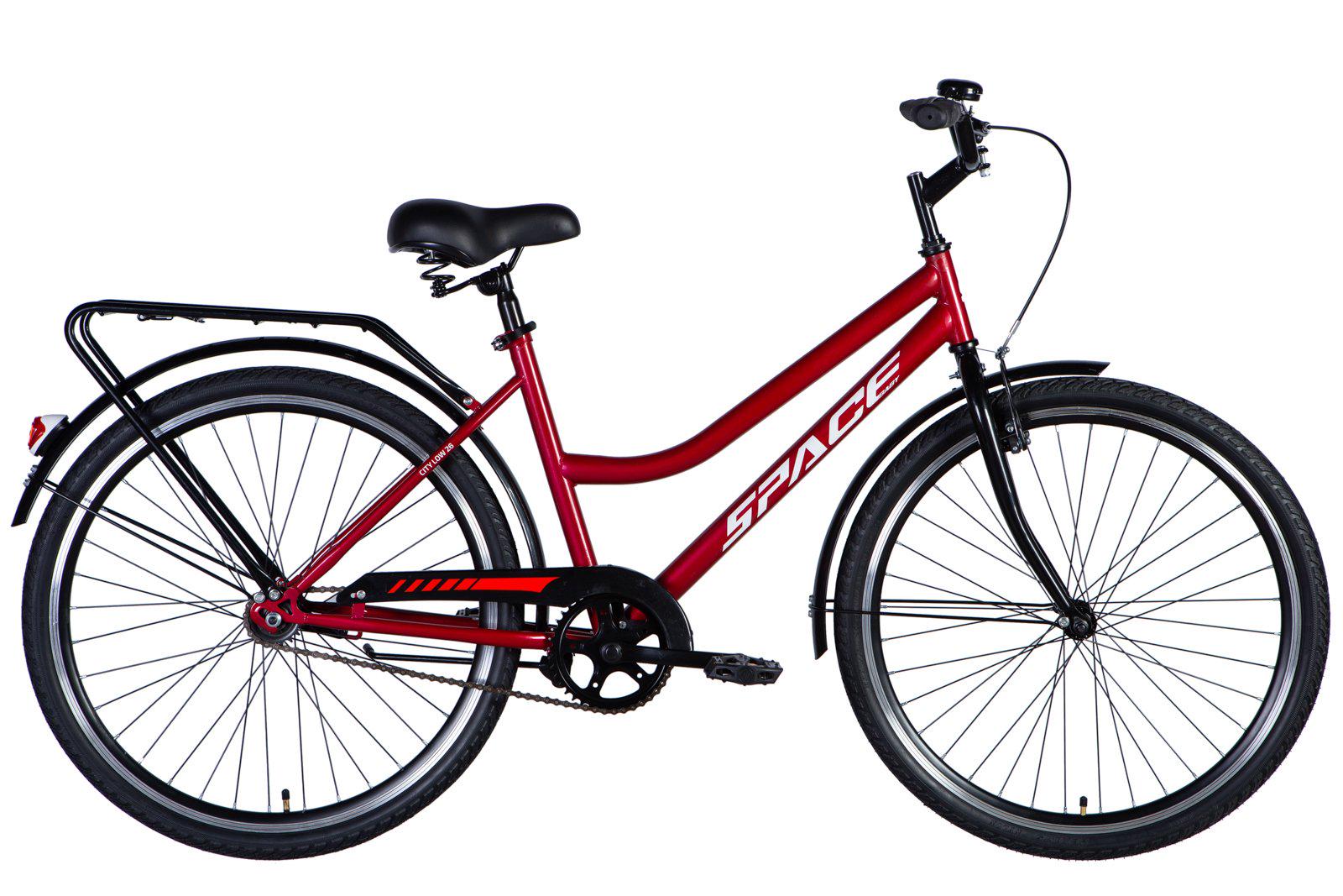 Велосипед Space VOYAGER ST BH крила/підніжка/дзвоник 2024 26"/17" Рубіновий (50000179)