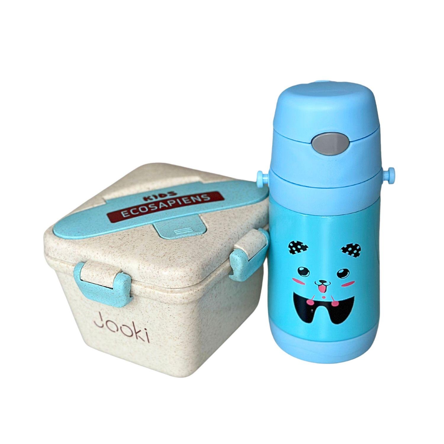 Ланч набір еко ланч-бокс Ecosapiens Kids 750 мл/термос дитячий еко Jooki 300 мл Бірюзовий (2143)