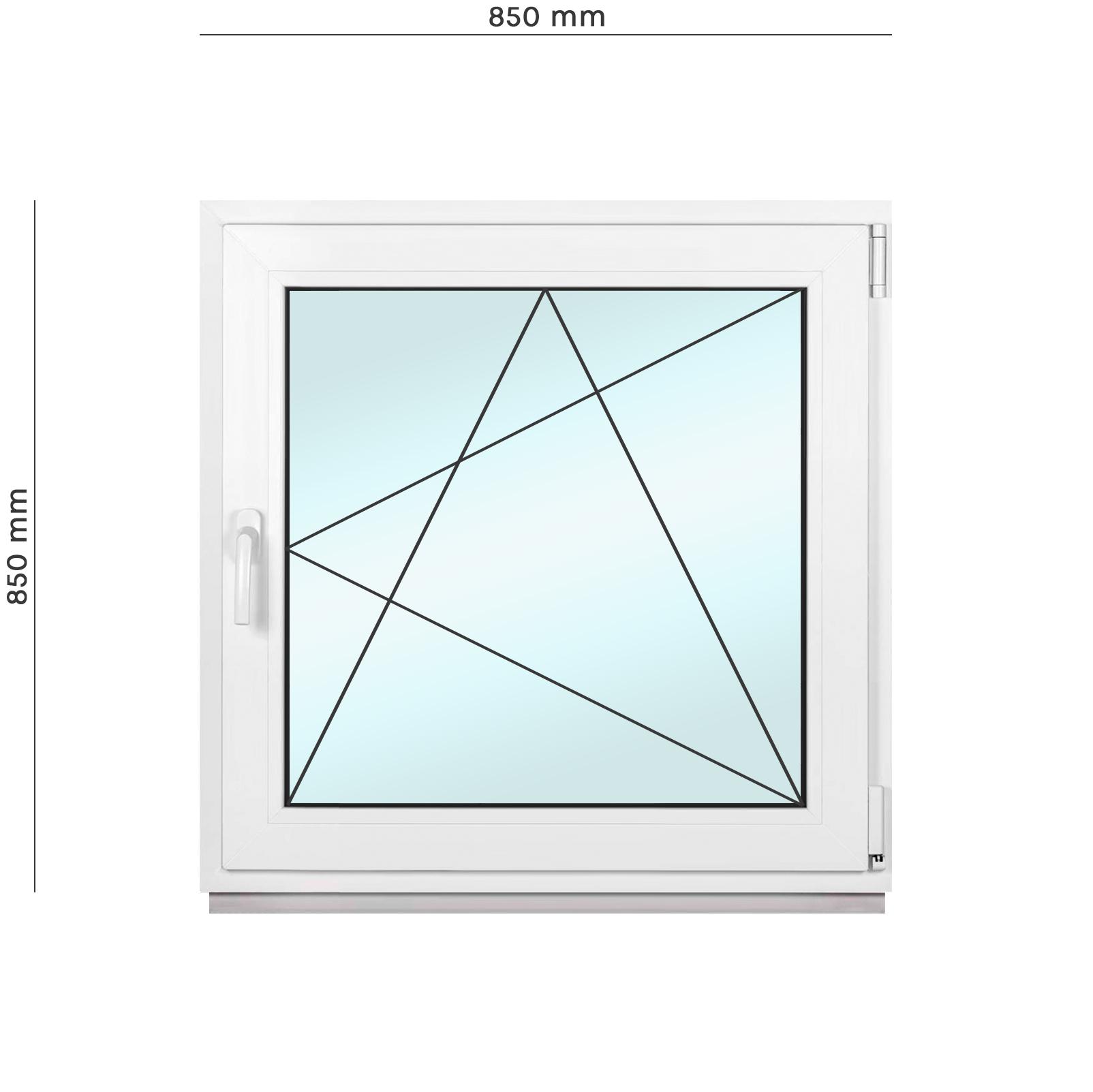 Окно металлопластиковое Framex поворотно-откидное с правым открытием 850х850 мм Белый - фото 2