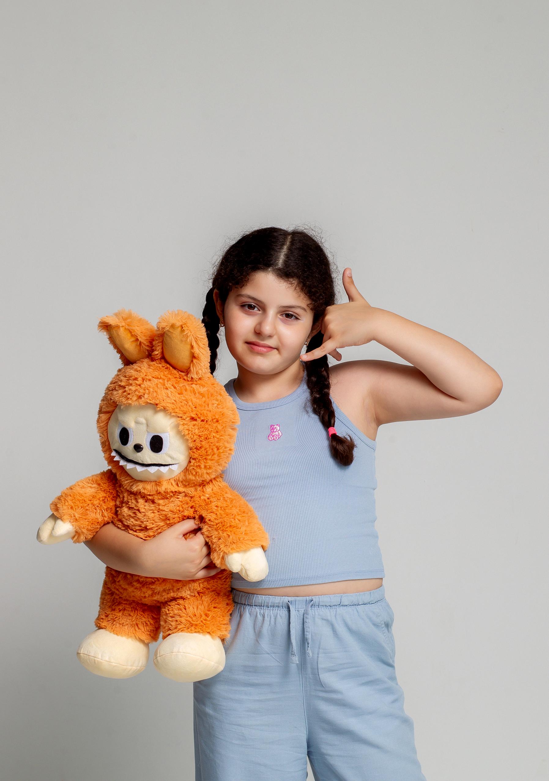 Игрушка мягкая Labubu Оранжевый - фото 6