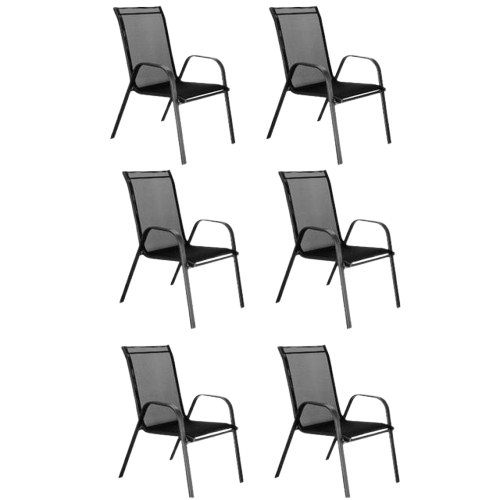 Стул садовый террасный Bonro B-1064 6 шт. Черный (2371520970)