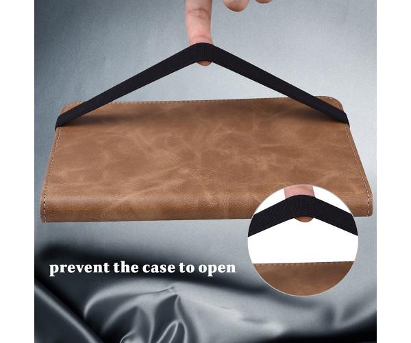 Чeхол-книжка кожаный Retro Frosted Stripe для Lenovo Tab P12 Синий - фото 2 Чeхол-книжка кожаный Retro Frosted Stripe для Lenovo Tab P12 Синий - фото 2