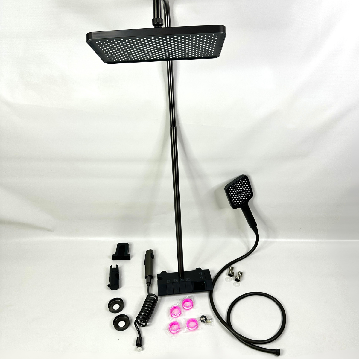 Душова система настінна Shower Series з термостатом і дисплеєм Чорний/Хром (AA6-6-Black/Chrome) - фото 2 Душова система настінна Shower Series з термостатом і дисплеєм Чорний/Хром (AA6-6-Black/Chrome) - фото 2